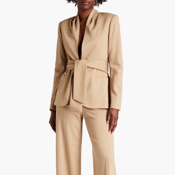 Halston Jackets & Blazers - Halston Ana Knit Tie Belted Jacket Size Small
